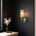Modern Minimalist Copper Wall Sconce with Clear Glass Shade