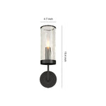 Modern Minimalist Copper Wall Sconce with Clear Glass Shade