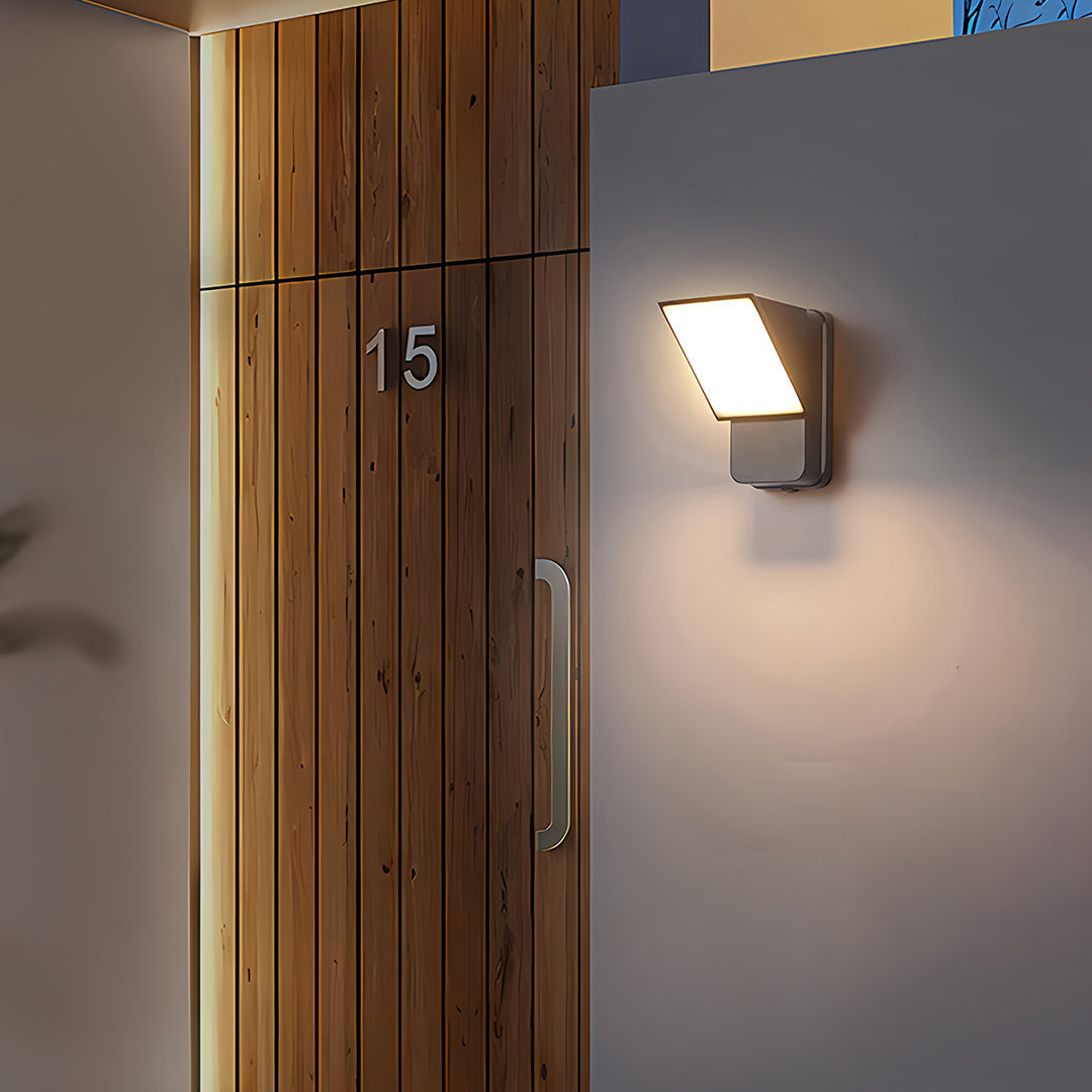 Industrial Outdoor Wall Sconce with Die-Cast Aluminum Body and Warm LED Light