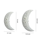 Modern Minimalist Crescent Moon LED Wall Sconce in White Resin