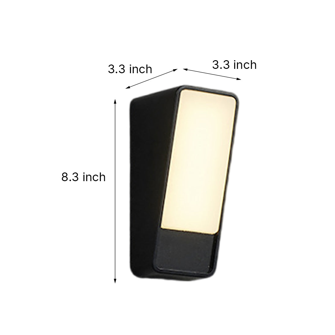 Modern Outdoor Wall Sconce with Motion Sensor, IP65 Waterproof Aluminum LED Light