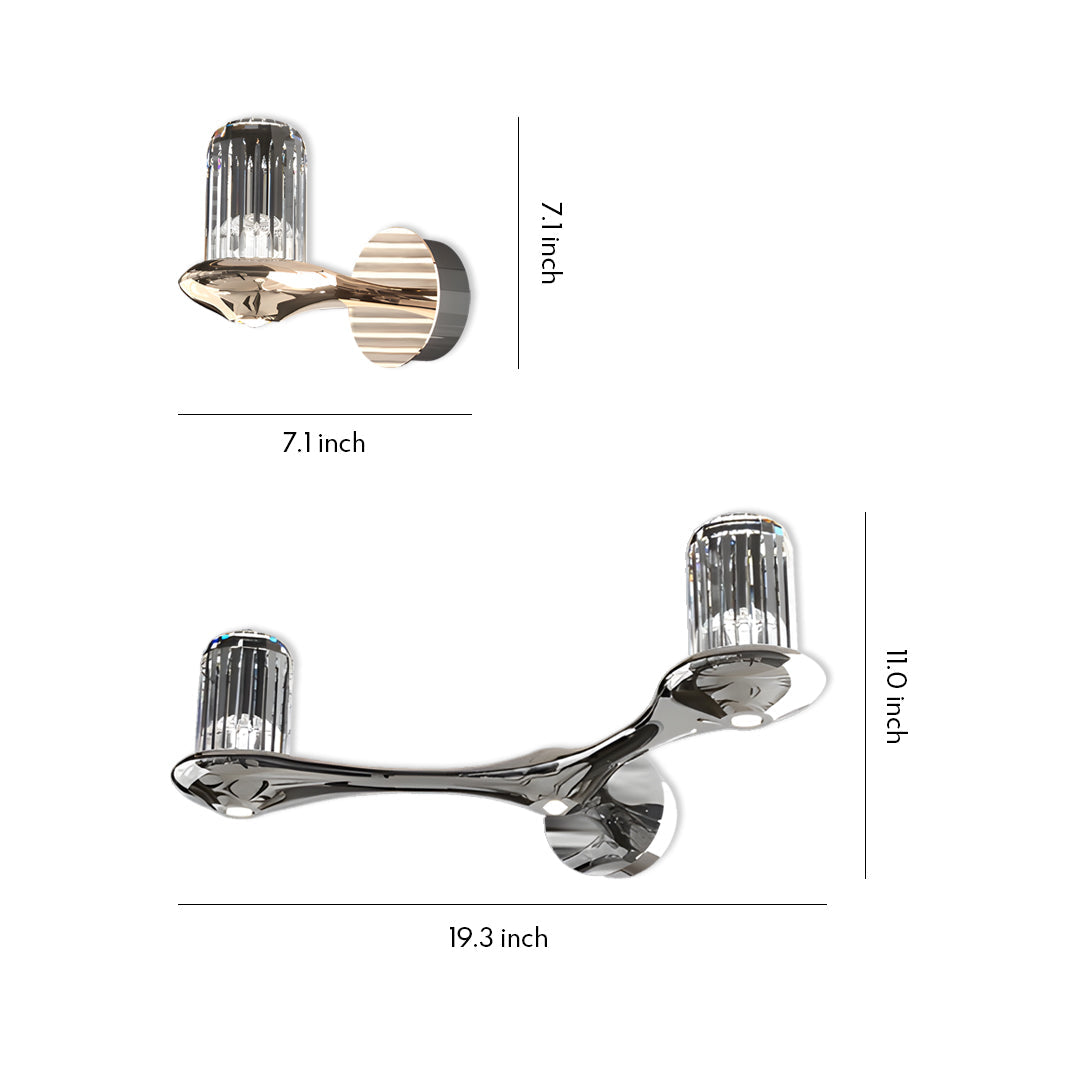 Crystal Wall Sconces Modern Minimalist LED Lighting for Bedroom Hallway