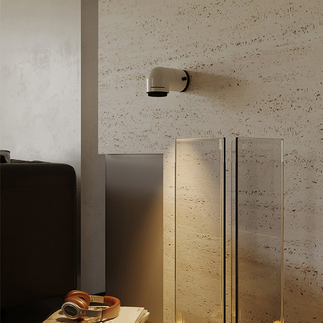 Industrial Pipe Wall Sconce with Warm LED Light