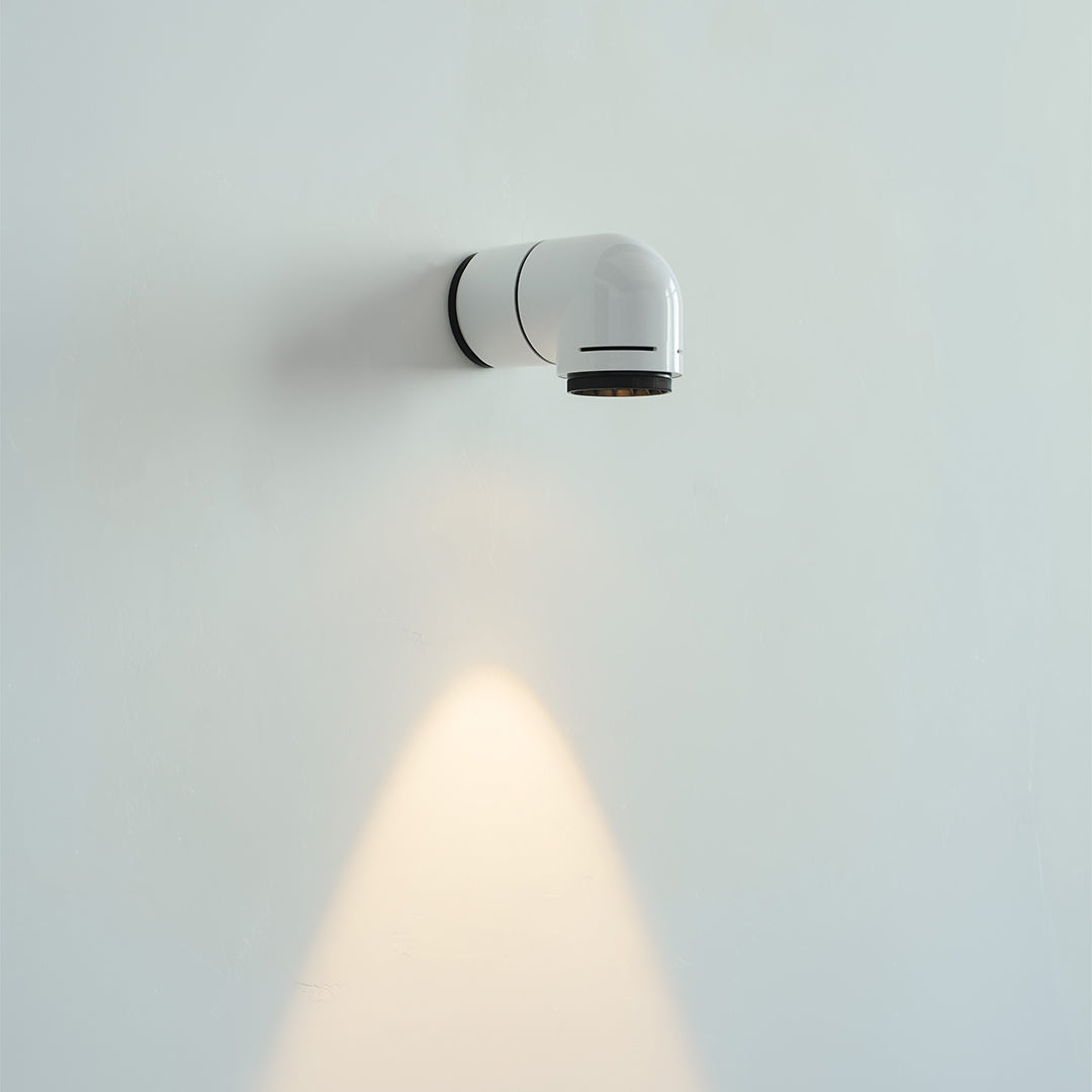 Industrial Pipe Wall Sconce with Warm LED Light