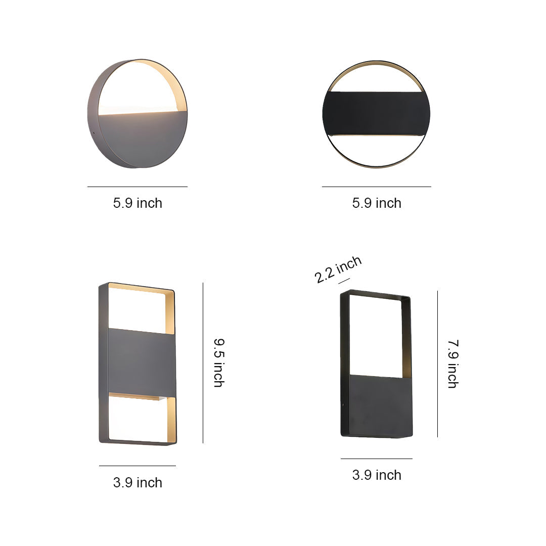 Modern Outdoor Wall Sconce with Integrated LED – Waterproof Architectural Lighting