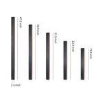 Modern Linear LED Wall Sconce in Black Aluminum with Clear Acrylic