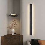Modern Linear LED Wall Sconce in Black Aluminum with Clear Acrylic