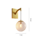 Modern Wall Mounted Pendant Light with Clear Glass Globe