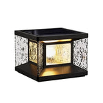 Modern Outdoor Pillar Light in Black Stainless Steel with Clear Glass