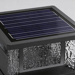 Modern Outdoor Pillar Light in Black Stainless Steel with Clear Glass