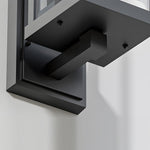 Minimalist Waterproof Outdoor Wall Sconce in Matte Black Aluminum