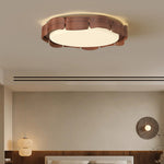 Nordic Wood Flush Mount Ceiling Light with Full Spectrum LED