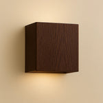 Modern Simple Cube Wooden Wall Light