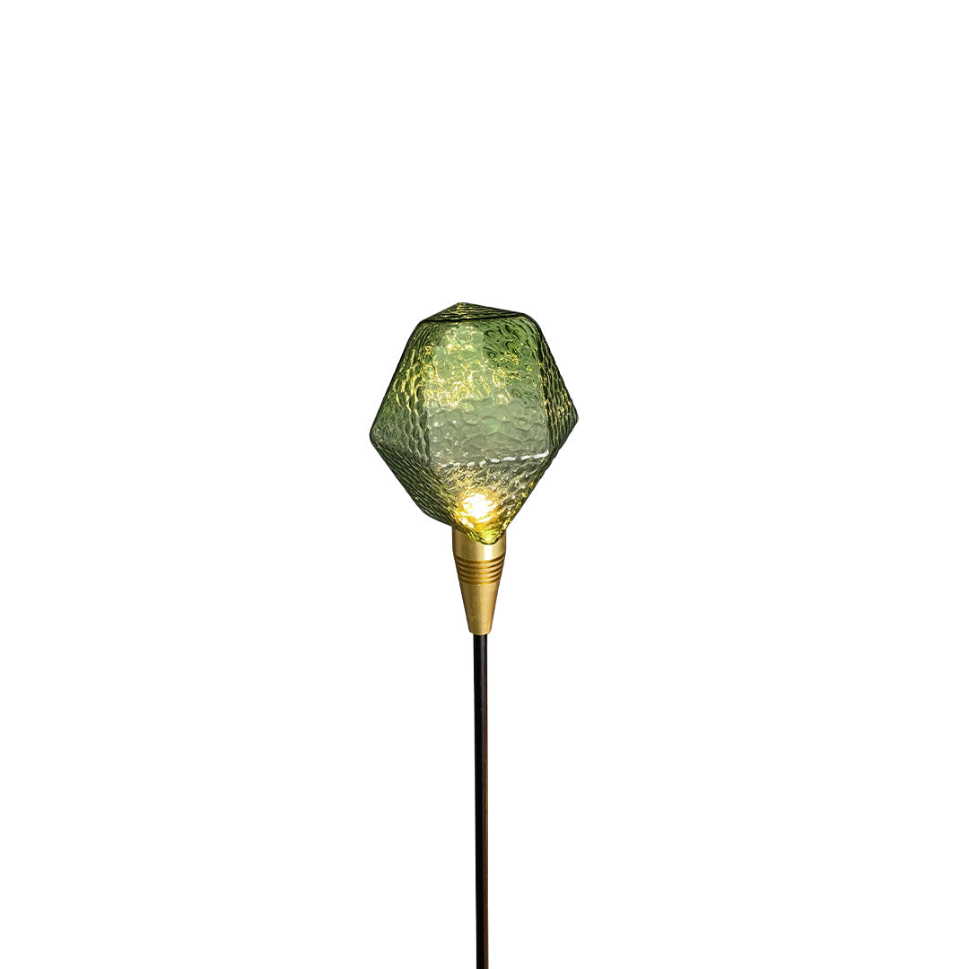 Lumière Diamond Path Light – Modern Landscape LED Bollard in Gold