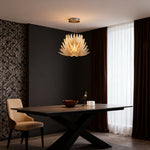 Deco Chrome Chandelier with Clear Glass Shades, Modern LED Ceiling Light