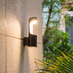Modern Outdoor Wall Sconce with Adjustable Color Temperature, Black Aluminum