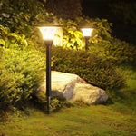 Black Solar Pathway Lights Outdoor Ground Socket Lamp