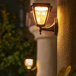Modern Outdoor Wall Sconce with Solar Powered LED Lighting