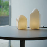 Lumina White Glass Table Lamp — Warm Ambient LED Night Light
