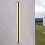 Modern Linear LED Outdoor Wall Light in Black