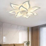 Modern White Ceiling Fan with Dimmable LED Light and Remote Control