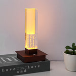 Cordless Square Table Lamp with Dimmable LED – Modern Nightstand Light