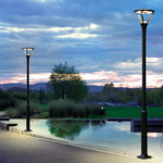 Modern LED Outdoor Lamp Post Light – 10ft Black Aluminum Garden Pole Light