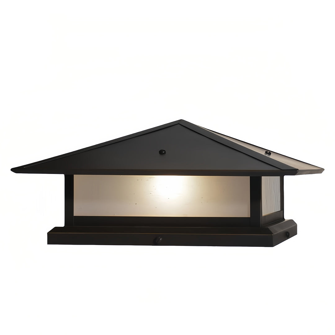 Modern Black Outdoor Pillar Lights – Waterproof Pagoda Garden Post Lighting