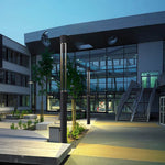 Modern Black LED Bollard Path Lights for Landscape and Walkway Illumination