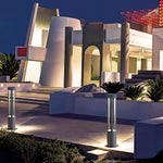 Modern Black LED Bollard Path Lights for Landscape and Walkway Illumination
