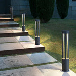 Modern Black LED Bollard Path Lights for Landscape and Walkway Illumination
