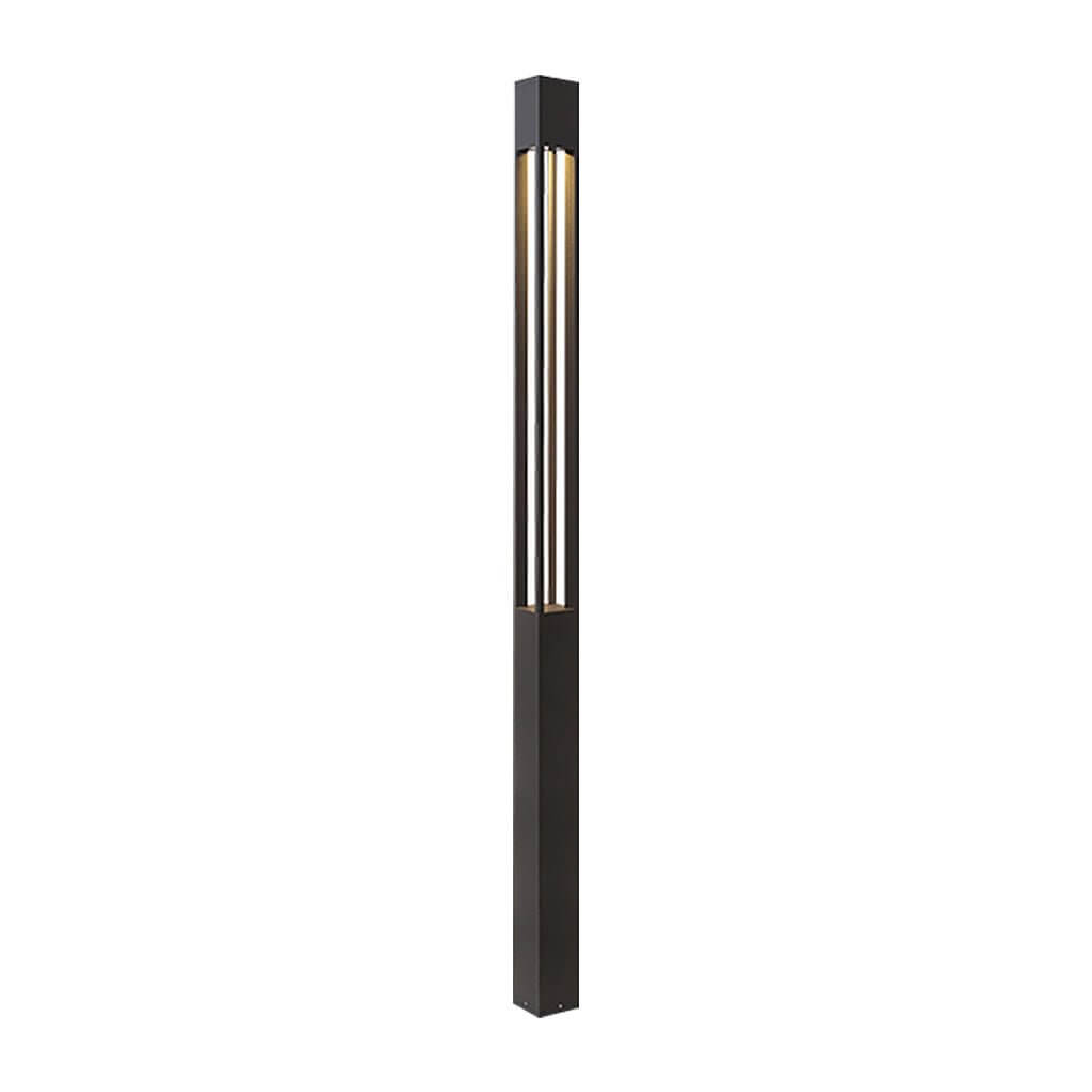 Modern Black LED Bollard Path Lights for Landscape and Walkway Illumination