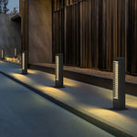 Streamlined Stainless Steel LED Bollard Light in Matte Black for Modern Landscapes