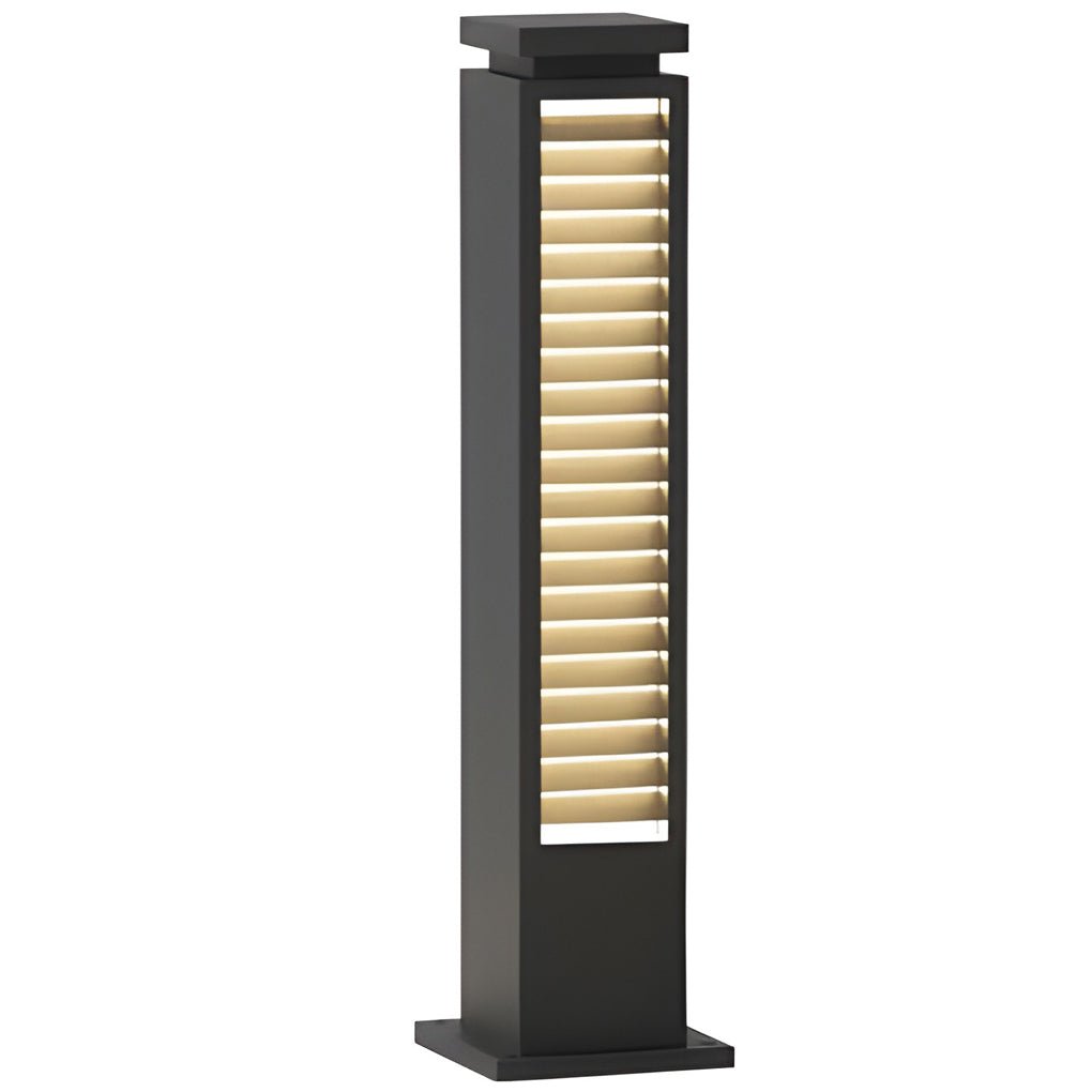 Streamlined Stainless Steel LED Bollard Light in Matte Black for Modern Landscapes