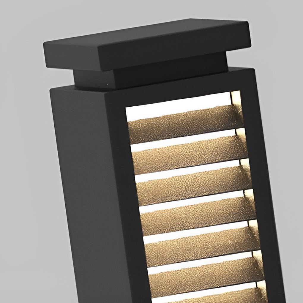 Streamlined Stainless Steel LED Bollard Light in Matte Black for Modern Landscapes