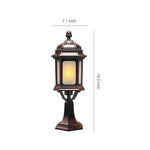 European Classic Outdoor Pillar Light with Warm LED Glow