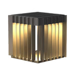 Modern Square Outdoor Pillar Light – Waterproof Stainless Steel LED
