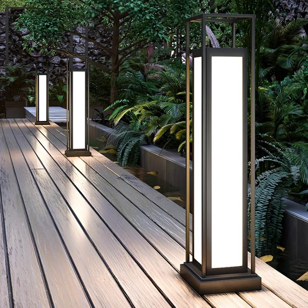 Modern Stainless Steel LED Bollard Lights for Garden Paths and Landscape