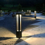 Modern LED Bollard Light for Pathways & Gardens | Black Aluminum
