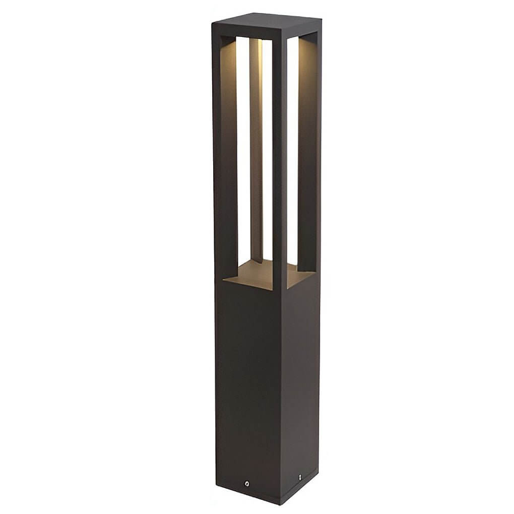 Modern LED Bollard Light for Pathways & Gardens | Black Aluminum