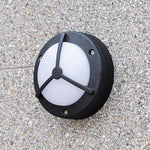 Minimalist Round Outdoor Wall Sconce with Trisection Design, IP65 Waterproof Aluminum LED Light