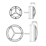 Minimalist Round Outdoor Wall Sconce with Trisection Design, IP65 Waterproof Aluminum LED Light
