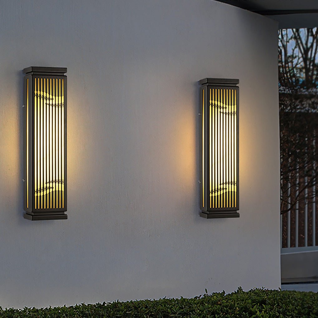 Waterproof Villa Courtyard Gate Unique Hollowed Design Wall Lamp For Outdoor