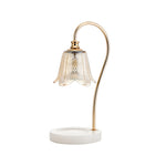 Aromatherapy Wax Melt Table Lamp with Glass Shade, Modern Ambient Lighting