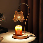 Aromatherapy Wax Melt Table Lamp with Glass Shade, Modern Ambient Lighting