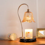 Aromatherapy Wax Melt Table Lamp with Glass Shade, Modern Ambient Lighting
