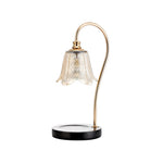 Aromatherapy Wax Melt Table Lamp with Glass Shade, Modern Ambient Lighting