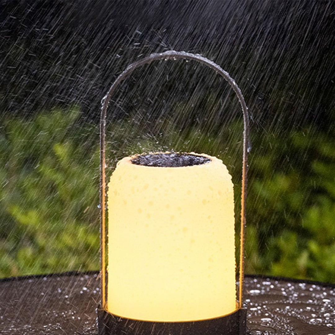 Solar Handheld LED Lantern with 3000K Warm Light, IP65 Waterproof, USB Rechargeable