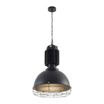 Industrial Heritage Pendant Light with Warm LED Glow