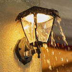 Modern Outdoor Wall Sconce with Solar Powered LED Lighting